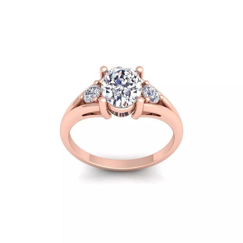 Woman Engagement Ring 3d Model and Render 9