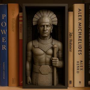 Ancient Temple Guardian Booknook – Mythological Bookshelf Decor