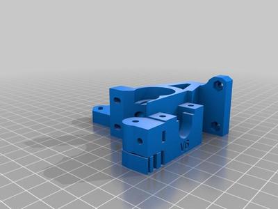 Compact Extruder for Createc 3D Psique metallic x-carriage