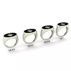 STAR RING with enamel 4 sizes  USA