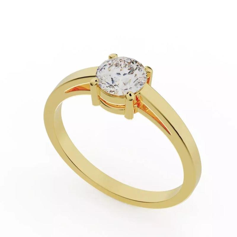 Solitarie ring ready for print