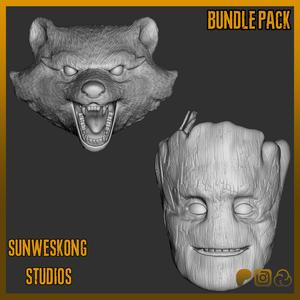 Groot & Rocket Raccoon Guardians Of The Galaxy Vol. 3 Headsculpt Pack