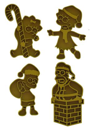 COMMERCIAL USE LICENSE Christmas cookie cutter simpsons pack