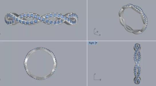 Sterling Silver Diamond Celtic Pattern Ring Jewelry