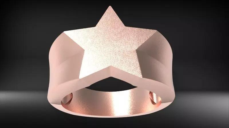 STAR SIGNET RING US SIZE 5 6 7 8 9 10 11 12 13 14 15 16