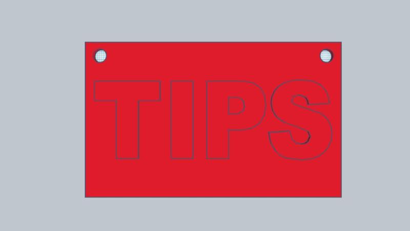 Tips sign