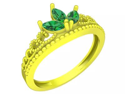 6944 fashion Crown Diamond women ring