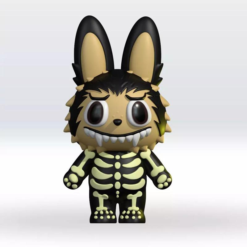 Labubu Halloween STL 3D Model 3mf Multicolor Fanart
