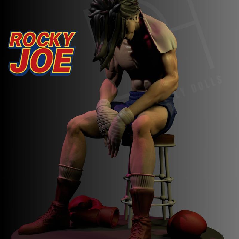 Rocky Joe – Figura 3D in stile anime anni '80 (STL per stampa 27 cm)