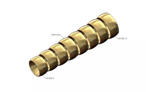 10mm wide comfort fit rounded wedding band US sizes 5to12