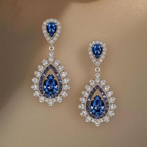 Royal Sapphire Drop Earrings