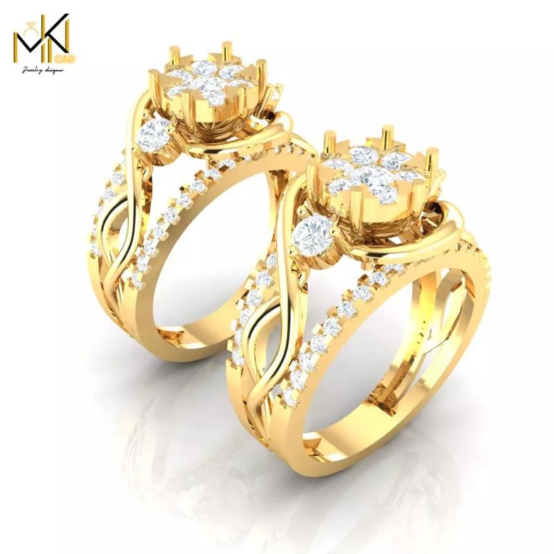 Floral Crown Twist Engagement Ring