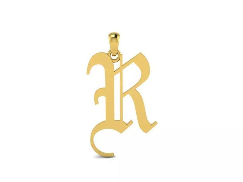 Olde English Pendant Letter R