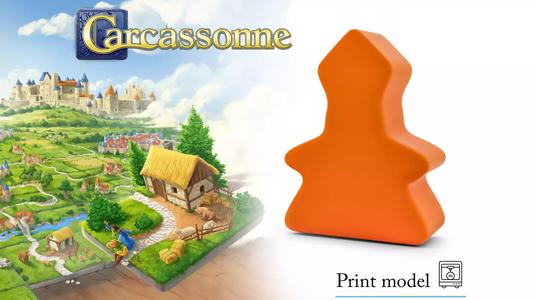 Carcassonne ABBOT Meeple Token Upgrade  3D Print Model