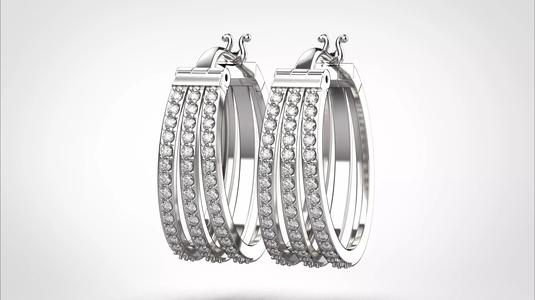 Dangle Earring stl obj 3D print model ER015 3D print model