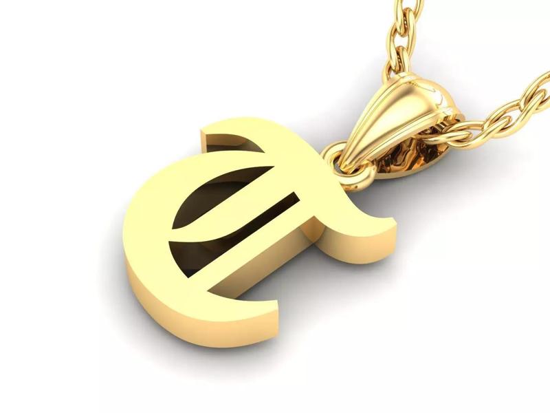 Letter T Pendant Version 6