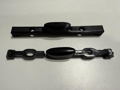 Suitcase handle button