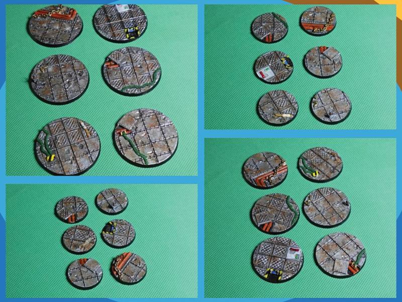 Industrial Style, 28mm scale Round Miniature Bases