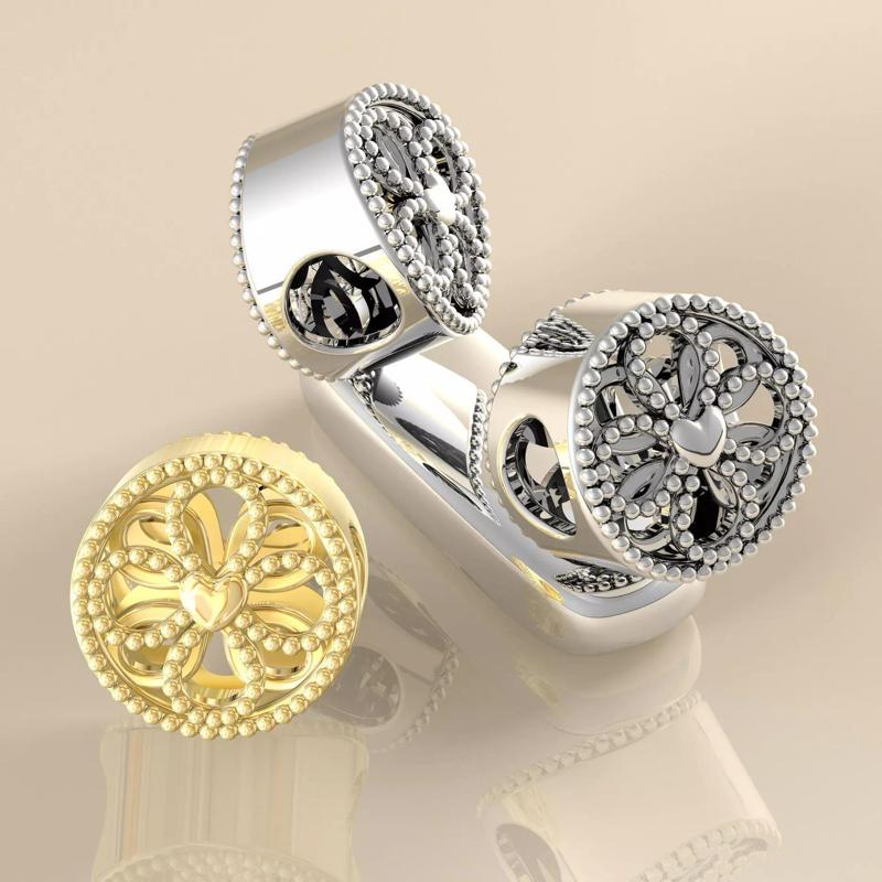 Berloque Flor Bolinhas 20038