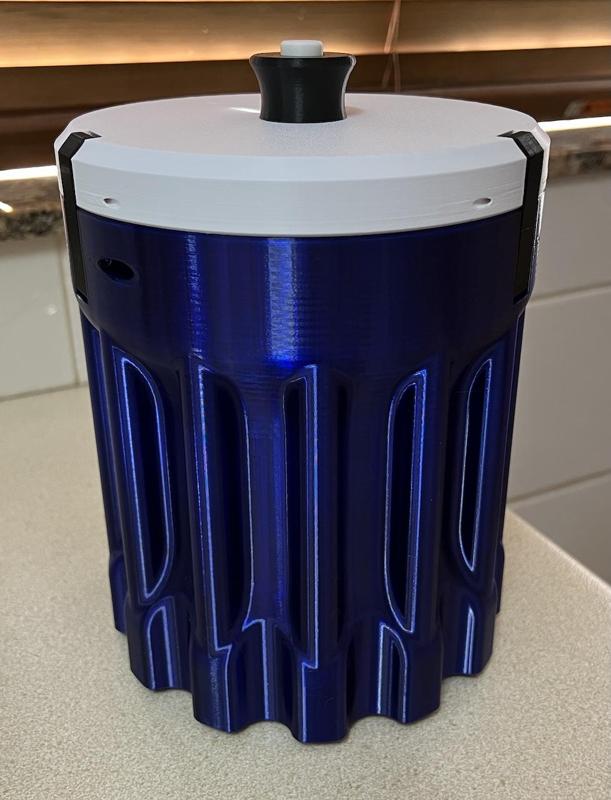 Kitchen Storage Container With Push Button Locking Lid