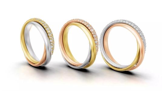 Cartier Trinity Ring Small Model Semi Paved