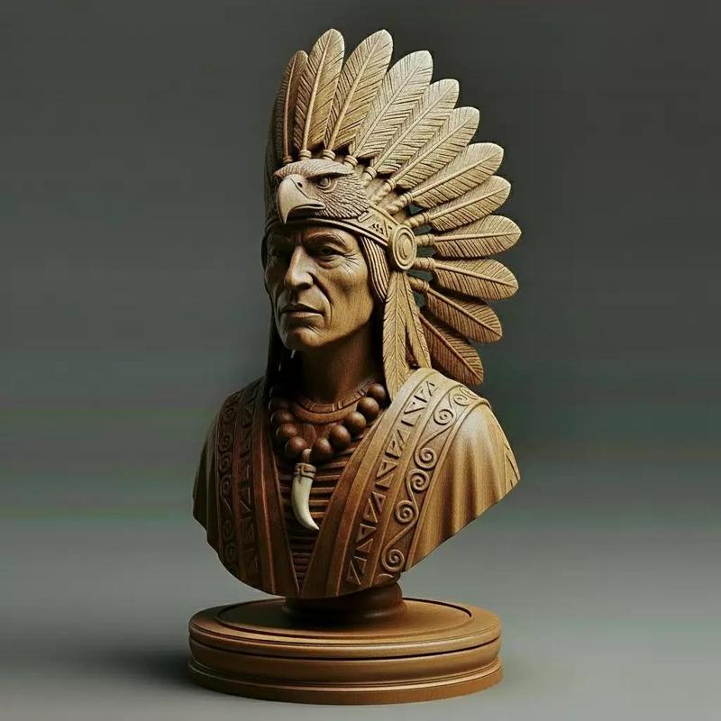 Medieval Native American Spiritual Leader Chess Piece