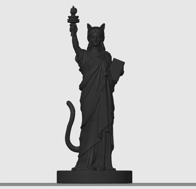 Liberty cat-girl figurine