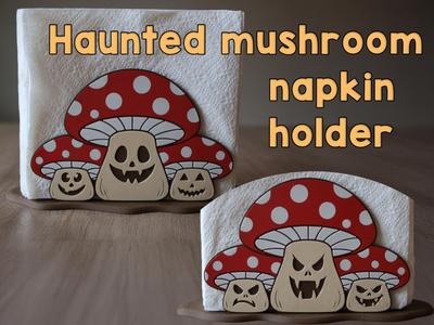 Haunted mushroom napkin holder