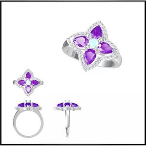JCD Format Unique color stone rings jewelers file set