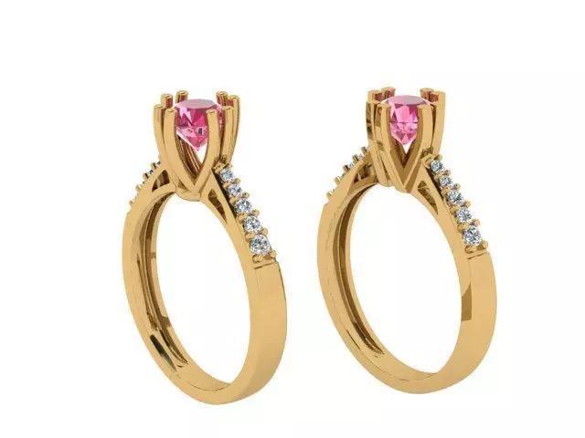 A Collection of Simple Stone Studded Women Rings