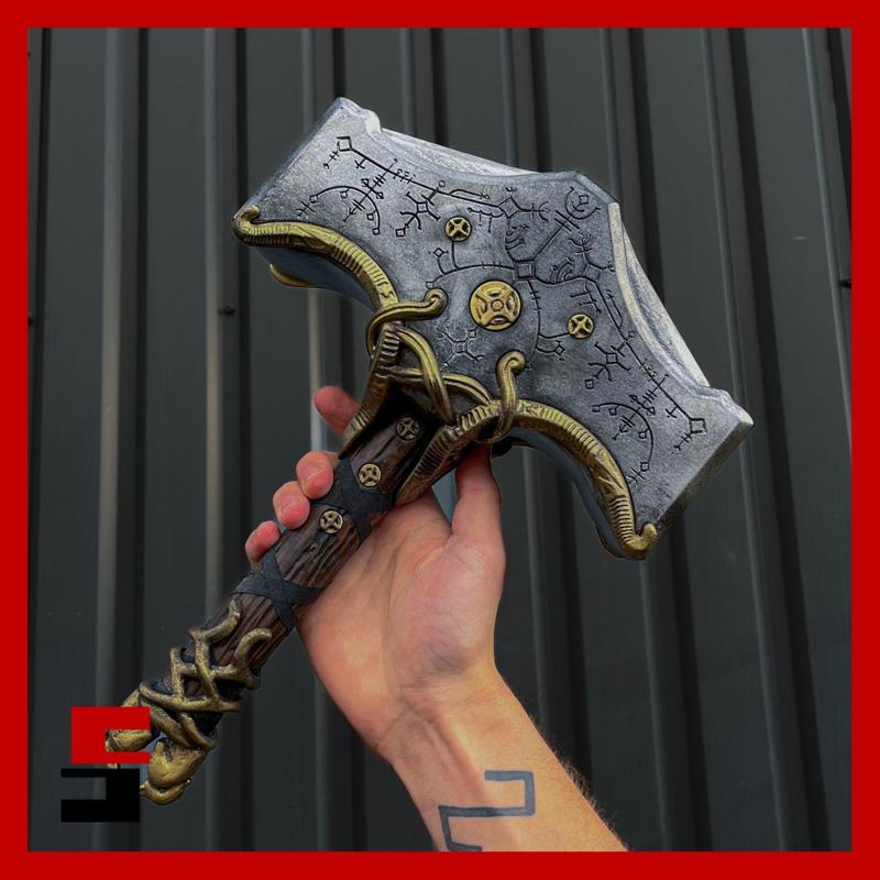 Mjölnir God of War Mjolnir Hammer GoW Replica Prop Weapon Cosplay Asgardian