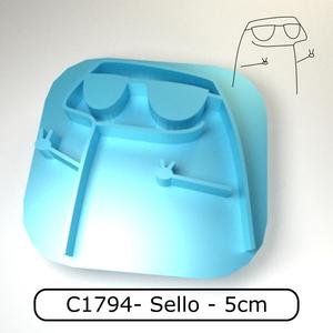 Cookie stamp / Cortante de galletitas sello - Flork cool / Flork con lentes