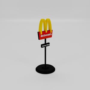 Drive-Thru Roadside Sign for Dioramas – 1/64 Scale Diecast Cars – STL FBX STEP (Digital Download)