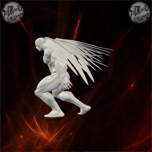 Muscular Angel with Wings Statue – SoliDRawinGs SG1010
