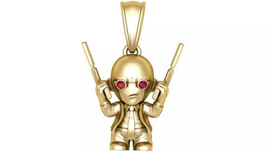 Golden Hitman Pendant