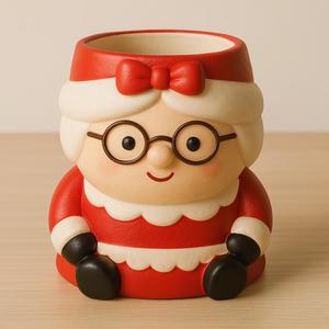 Sra Claus maceta, decoración, hogar, porta objetos, dulcero, recuerdos, posada,