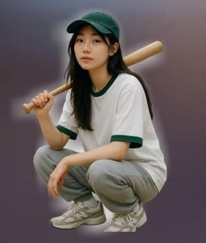 girl with a baseball bat