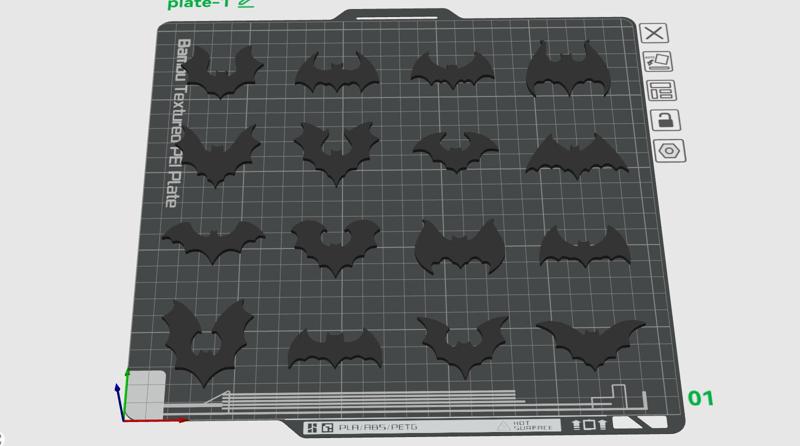 HALLOWEEN BATS DECORATION X 16