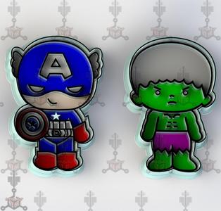 Hulk and Captain America Cookie Cutter and Marker