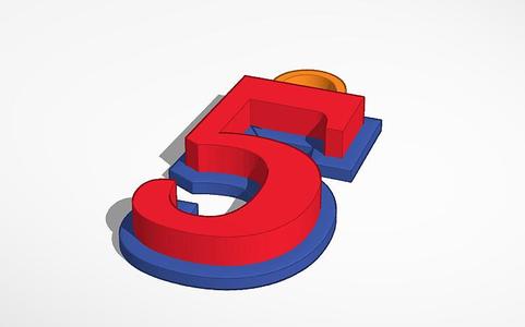 LLAVERO NUMERO CINCO  ( NUMBER FIVE KEYCHAIN )