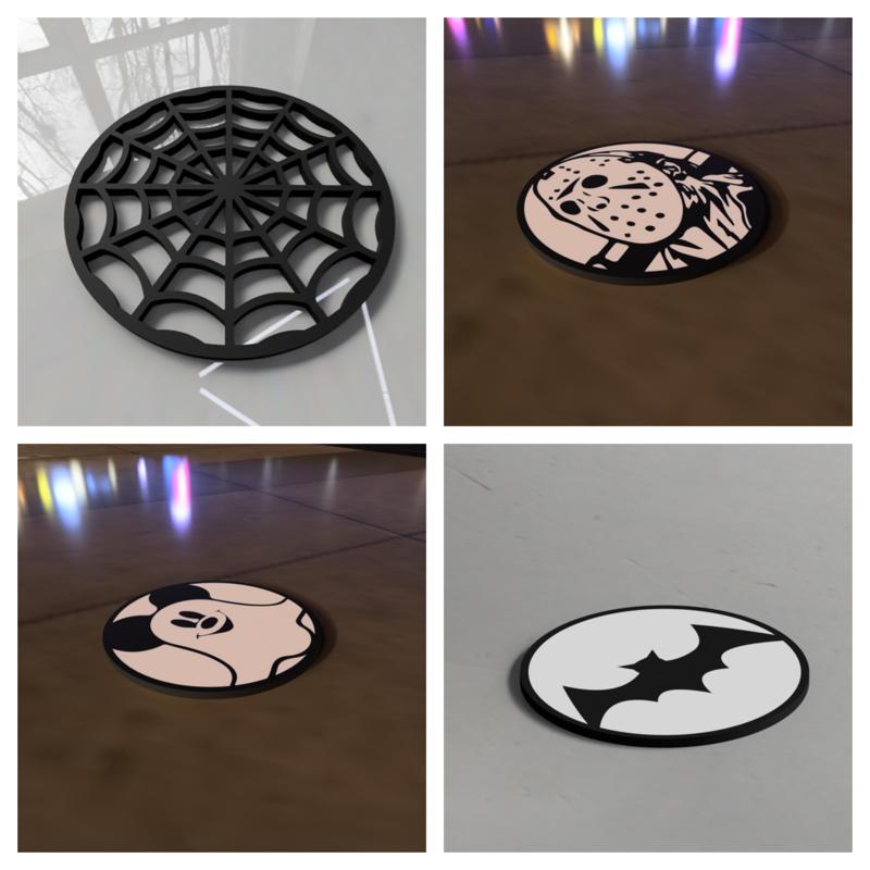 Spooky Halloween Coaster Set (4 Designs)