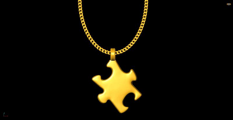 puzzle pendant charm