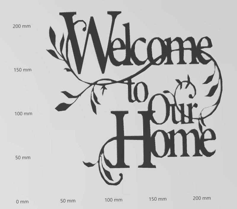 Wandtattoo welcome home