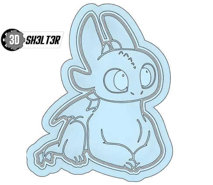 Toothless Cookie Cutter, How to Train My Dragon, Disney,