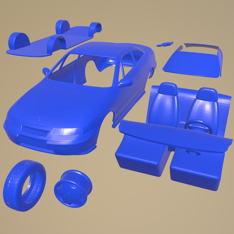 Opel Calibra 1990 PRINTABLE CAR IN SEPARATE PARTS