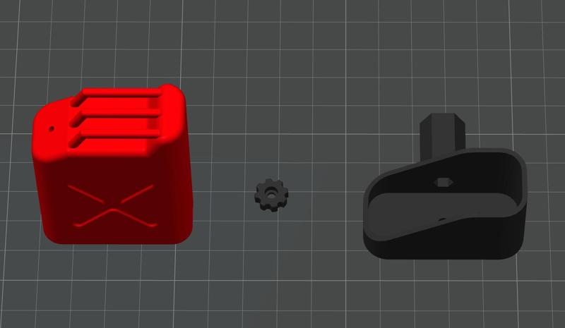 FUEL CAN FOR SPARE TIRE TRX 4