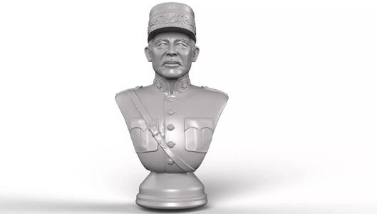 General Henri Guisan 3D printable bust