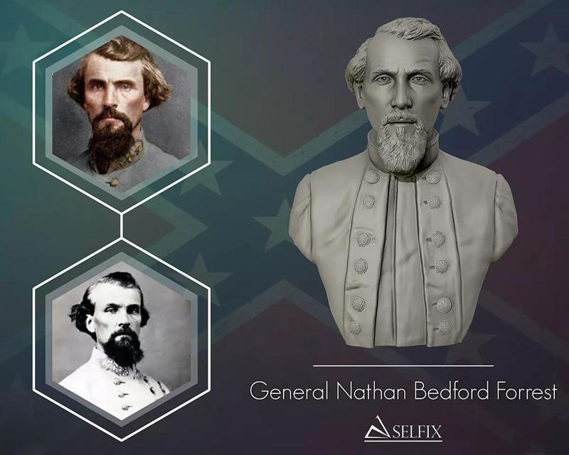 General Nathan Bedford Forrest bust sculpture