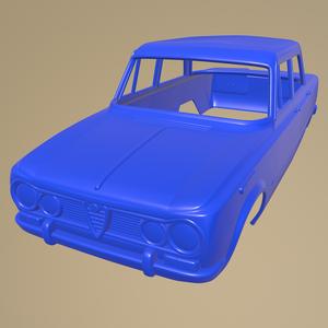 ALFA ROMEO GIULIA 105 1962 PRINTABLE CAR BODY