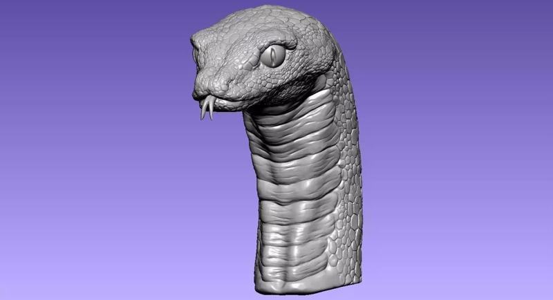 Ancient snake head model - 3D print
